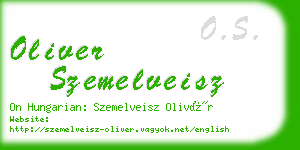 oliver szemelveisz business card